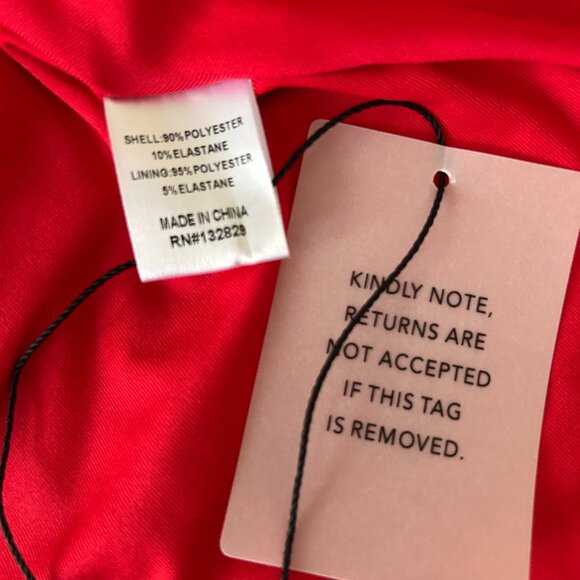 NWT Superdown Jaqualina Vibrant Red Asymmetrical Midi Skirt S Statement Skirt - Picture 9 of 10